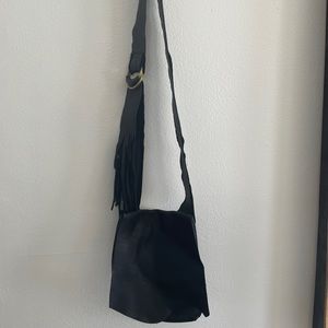 Leather and Suede crossbody bag